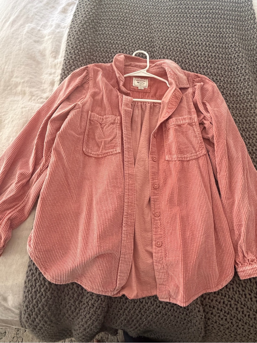 Women's Button-Up Shirt Jacket - Dusty Rose